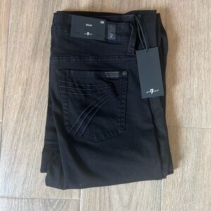7 For All Mankind Black Dojo Jeans NWT
